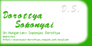 dorottya soponyai business card